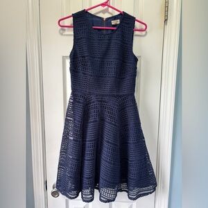 Maison Jules Women's Navy Blue‎ Dress Fit and Flare Midi Size XS